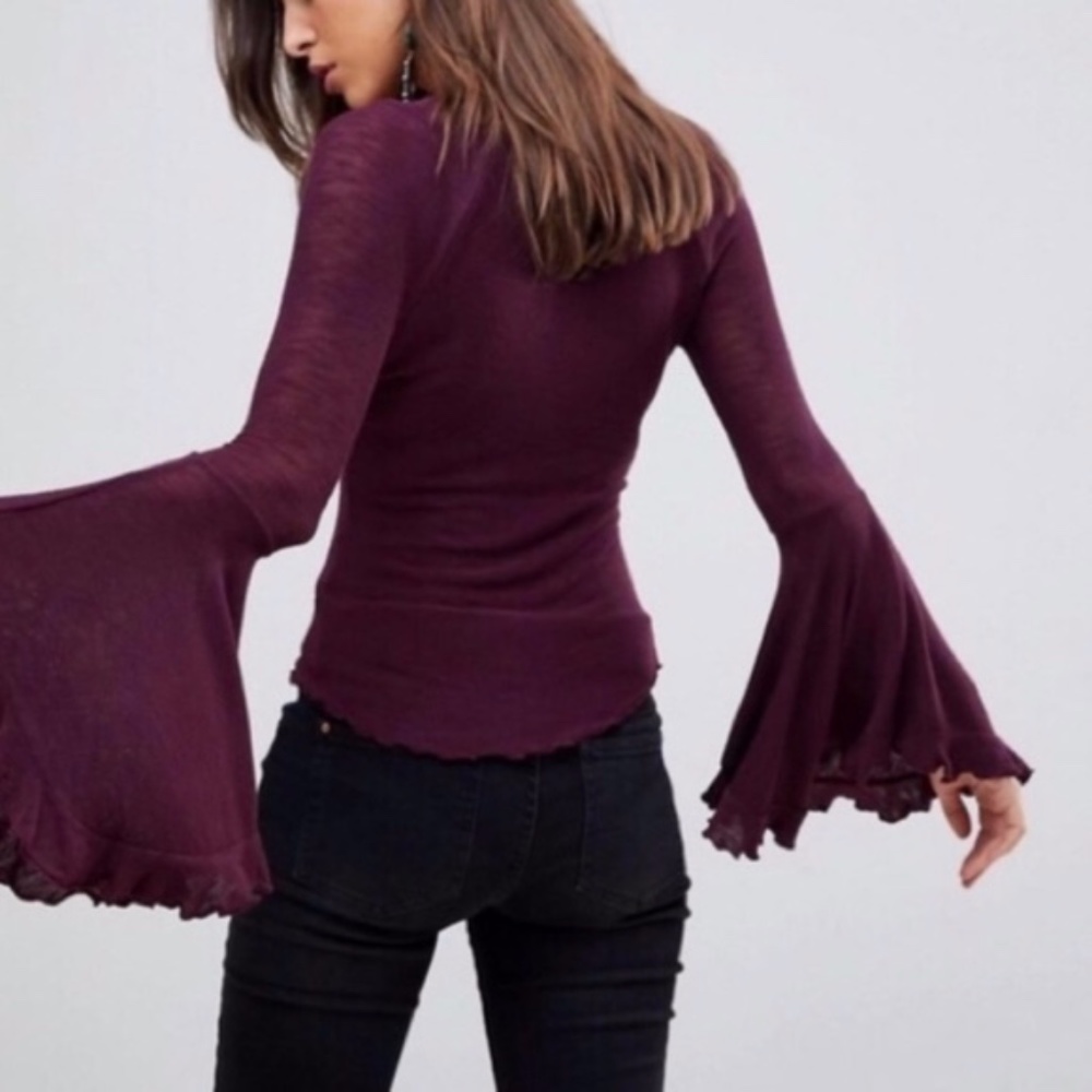 Free people | so dramatic bell sleeve tee 0490 - Picture 1 of 8